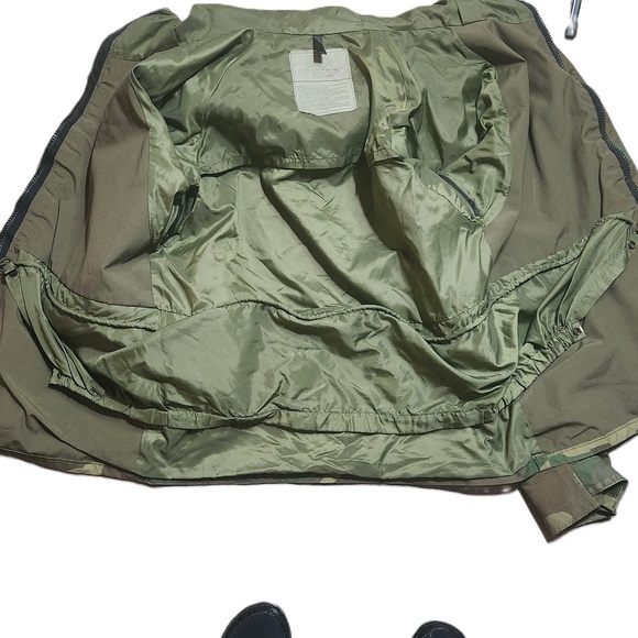 Army Mens Green Camouflage Hooded Front Zipper Parka Jacket Size Medium - Picture 14 of 14